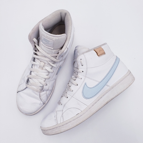 Nike Women's Size 11 Court Royale 2 Mid Sneaker 'White Blue Tint' CT1725-106 - Picture 1 of 10